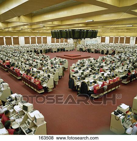 Interiors of stock exchange, Hong Kong Stock Exchange, Hong Kong, China View Large Photo Image Stock Photo - Interiors of stock exchange, Hong Kong Stock Exchange, Hong Kong, China . Fotosearch