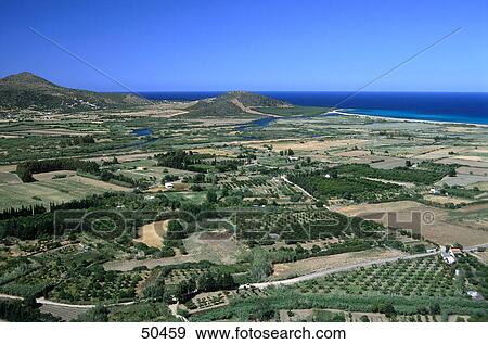 Landscape viewed from castle, Castello della Fava, Posada, Sardinia, Italy  View Large Photo Image Stock Photo - Landscape viewed from castle, Castello della Fava, Posada, Sardinia, Italy . Fotosearch
