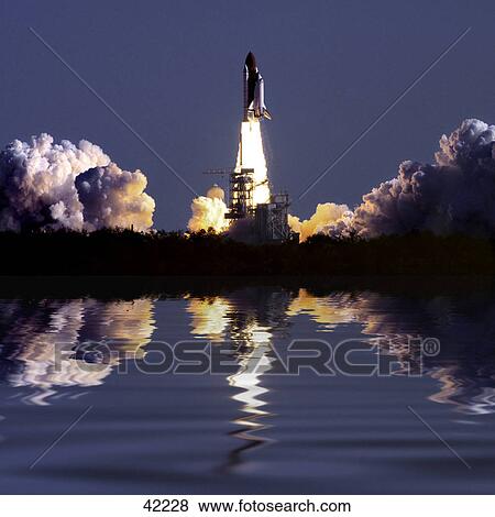 Launching of space shuttle Endeavour, NASA Kennedy Space Center, Florida, USA View Large Photo Image Stock Photo - Launching of space shuttle Endeavour, NASA Kennedy Space Center, Florida, USA . Fotosearch