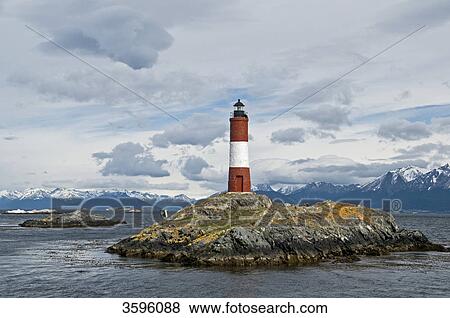 Lighthouse on rock island in Beagle Channel, Tierra del Fuego, Argentina View Large Photo Image Stock Photo - Lighthouse on rock island in Beagle Channel, Tierra del Fuego, Argentina . Fotosearch
