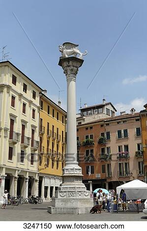 Loewensaeule, Piazza Biade, Vicenza, Venetia, Italy View Large Photo Image Stock Image - Loewensaeule, Piazza Biade, Vicenza, Venetia, Italy . Fotosearch