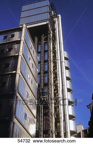 Low angle view of building, Lloyd's building, London, England View Large Photo Image Stock Image - Low angle view of building, Lloyd's building, London, England . Fotosearch