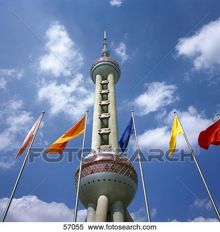 Low angle view of communications tower, Shanghai, China, Asia View Large Photo Image Stock Photography - Low angle view of communications tower, Shanghai, China, Asia . Fotosearch