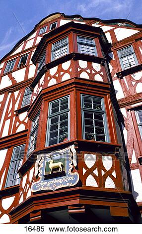 Stock Photography - Low angle view of house, Limburg, Germany . Fotosearch