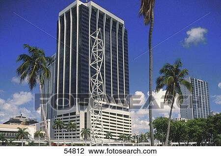 Stock Image - Low angle view of monument, Shuttle Challenger Monument, Miami, Florida, USA . Fotosearch