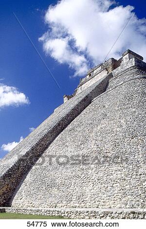 Low angle view of pyramid, Pyramid Of The Wiseman, Uxmal, Yucatan, Mexico View Large Photo Image Stock Photography - Low angle view of pyramid, Pyramid Of The Wiseman, Uxmal, Yucatan, Mexico . Fotosearch