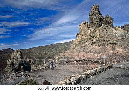 Low angle view of rock formations, Los Roques Del Teide, El Teide National Park, Tenerife, Canary Islands, Spain View Large Photo Image Stock Image - Low angle view of rock formations, Los Roques Del Teide, El Teide National Park, Tenerife, Canary Islands, Spain . Fotosearch