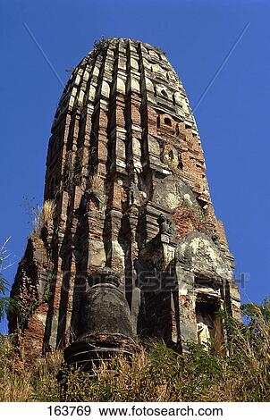 Low angle view of ruins of temple, Wat Phra Ram, Ayutthaya, Thailand View Large Photo Image Stock Photo - Low angle view of ruins of temple, Wat Phra Ram, Ayutthaya, Thailand . Fotosearch