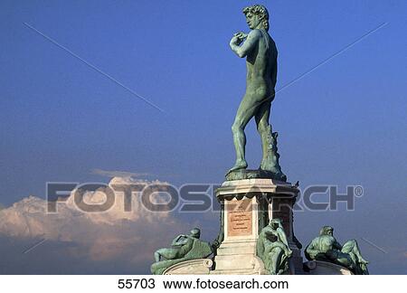 Low angle view of statue, Piazzale Michelangelo, Florence, Tuscany, Italy View Large Photo Image Stock Image - Low angle view of statue, Piazzale Michelangelo, Florence, Tuscany, Italy . Fotosearch