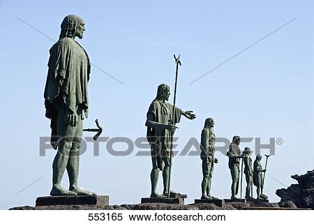 Low angle view of statues in row, Plaza De La Patrona De Canarias, Tenerife, Canary Islands, Spain View Large Photo Image Stock Photography - Low angle view of statues in row, Plaza De La Patrona De Canarias, Tenerife, Canary Islands, Spain . Fotosearch