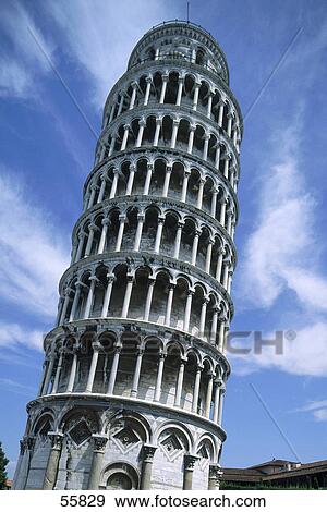 Low angle view of tower, Leaning Tower of Pisa, Pisa, Pisa Province, Tuscany, Italy View Large Photo Image Stock Photo - Low angle view of tower, Leaning Tower of Pisa, Pisa, Pisa Province, Tuscany, Italy . Fotosearch