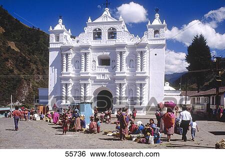 Market stalls in front of church, Zunil, Guatemala View Large Photo Image Stock Photograph - Market stalls in front of church, Zunil, Guatemala . Fotosearch