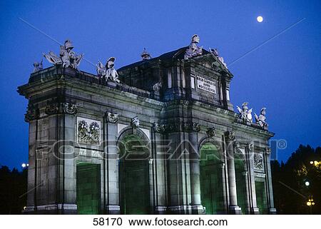 Memorial gate, Puerta de Alcala, Madrid, Spain View Large Photo Image Stock Image - Memorial gate, Puerta de Alcala, Madrid, Spain . Fotosearch
