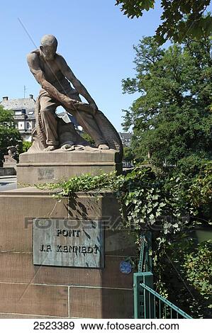 Memorial of John F. Kennedy, Strasbourg, Bas-Rhin, Alsace, France View Large Photo Image Stock Photo - Memorial of John F. Kennedy, Strasbourg, Bas-Rhin, Alsace, France . Fotosearch