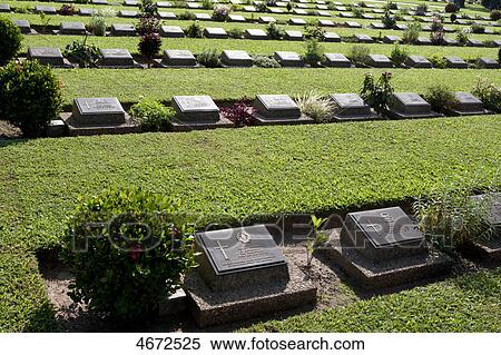 Stock Photography - Military cemetery of Rangoon, Myanmar . Fotosearch