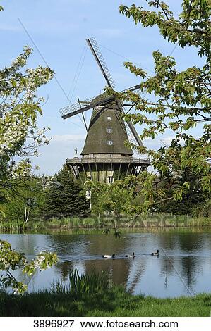 Stock Photo - Mill museum, Gifhorn, Lower Saxony, Germany, Europe . Fotosearch