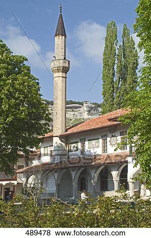 Minaret of mosque, Bachtschisaraj, Crimea, Ukraine View Large Photo Image Stock Photo - Minaret of mosque, Bachtschisaraj, Crimea, Ukraine . Fotosearch
