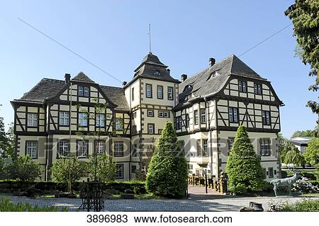 Stock Image - Moated castle Heerse, Neuenheerse, Bad Driburg, North Rhine- Westphalia, Germany, Europe . Fotosearch