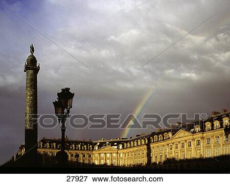 Stock Photo - Monument at square, Napoleon Column, Place Vendome, Paris, Ile-De-France, France . Fotosearch