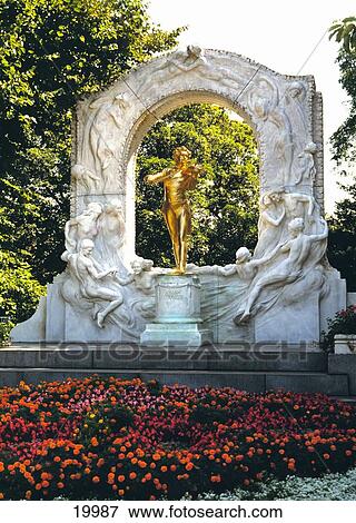 Monument in park, Johann Strauss Monument, Vienna, Austria View Large Photo Image Stock Photo - Monument in park, Johann Strauss Monument, Vienna, Austria . Fotosearch
