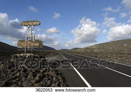 Stock Image - National Park Timanfaya, Lanzarote, Canary Islands, Spain, Europe . Fotosearch