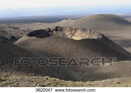 Stock Photo - National Park, Timanfaya, Lanzarote, Canary Islands, Spain, Europe . Fotosearch