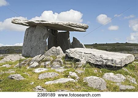 Stock Photo - Neolithic stone on landscape . Fotosearch