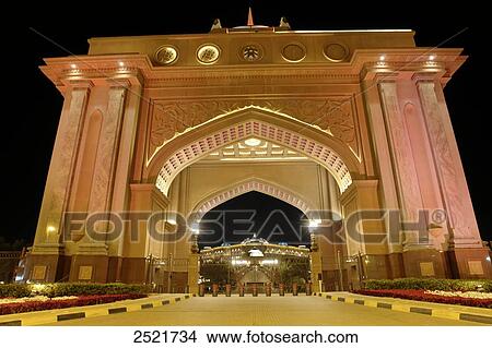 Night shot of gate of hotel, Emirates Palace Hotel, Abu Dhabi, United Arab Emirates View Large Photo Image Picture - Night shot of gate of hotel, Emirates Palace Hotel, Abu Dhabi, United Arab Emirates . Fotosearch
