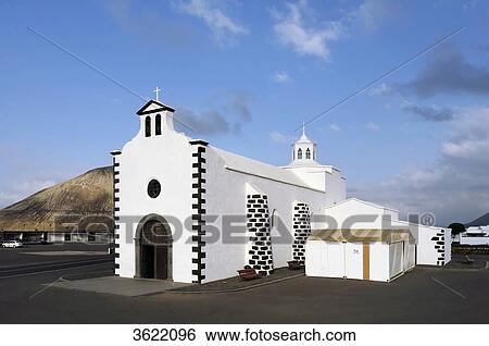 Stock Photograph - Nuestra Senora de los Dolores, Mancha Blanca, Lanzarote, Canary Islands, Spain, Europe . Fotosearch