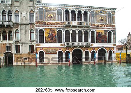 Stock Photography - Palace at waterfront, Venice, Veneto, Italy . Fotosearch