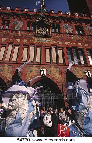 People in fasnacht parade at city hall, Carnival Of Basel, Basel, Switzerland View Large Photo Image Stock Image - People in fasnacht parade at city hall, Carnival Of Basel, Basel, Switzerland . Fotosearch