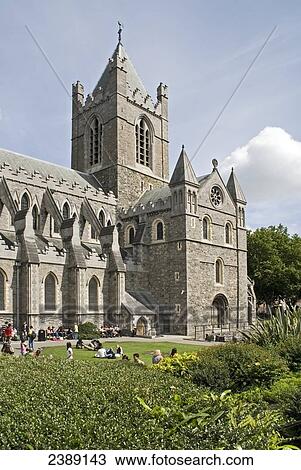 People in front of cathedral, Christ Church Cathedral, Dublin, Ireland View Large Photo Image Stock Image - People in front of cathedral, Christ Church Cathedral, Dublin, Ireland . Fotosearch