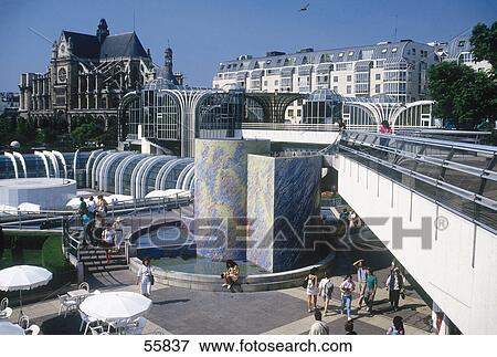 People in shopping center, Les Halles, Paris, Ile-De-France, France View Large Photo Image Stock Photo - People in shopping center, Les Halles, Paris, Ile-De-France, France . Fotosearch