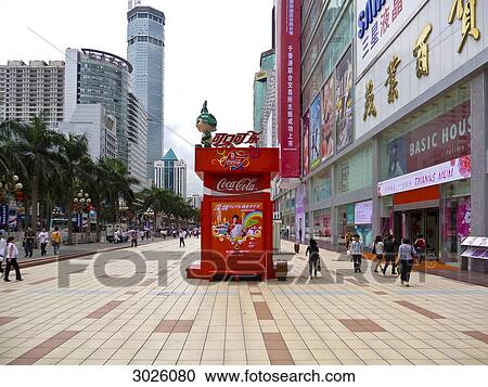 People on a shopping street in Shenzhen, China View Large Photo Image Stock Image - People on a shopping street in Shenzhen, China . Fotosearch