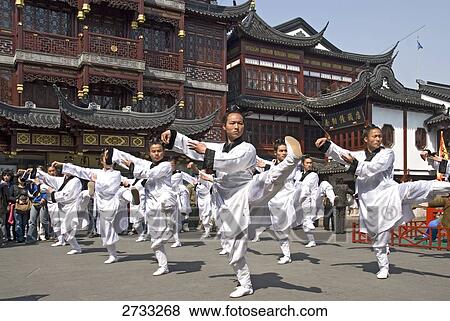People practicing tai chi, Nanshi, Shanghai, China View Large Photo Image Stock Photo - People practicing tai chi, Nanshi, Shanghai, China . Fotosearch