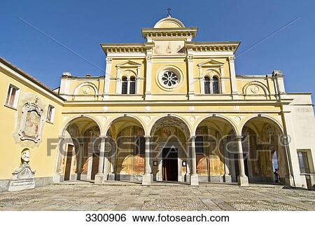 Stock Photograph - Pilgrimage church Madonna del Sasso, Locarno, Ticino, Switzerland . Fotosearch
