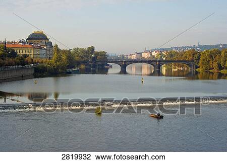 Stock Image - Prague, Czech Republic, Skyline . Fotosearch