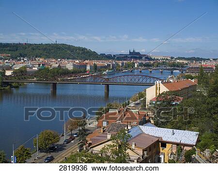 Stock Photograph - Prague, Czech Republic, Skyline . Fotosearch