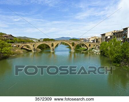 Puente la Reina, Navarra, Spain, Europe View Large Photo Image Stock Photo - Puente la Reina, Navarra, Spain, Europe . Fotosearch