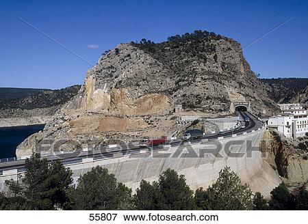 Road passing through mountains, Contreras, Cuenca, Cuenca Province, Spain View Large Photo Image Stock Photo - Road passing through mountains, Contreras, Cuenca, Cuenca Province, Spain . Fotosearch