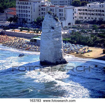 Rock formation on beach, Vieste, Apulia, Italy View Large Photo Image Stock Image - Rock formation on beach, Vieste, Apulia, Italy . Fotosearch