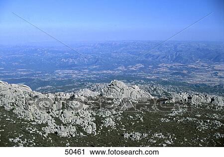 Stock Image - Rock formations on landscape, Monte Limbara, Gallura, Sardinia, Italy . Fotosearch