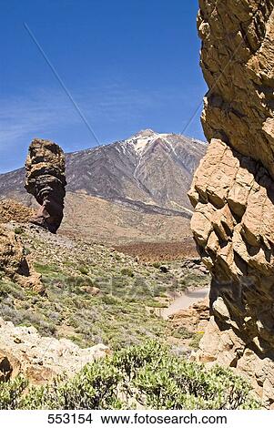 Rock formations on volcanic landscape, Roque Chinchado, Pico De Teide, El Teide National Park, Tenerife, Canary Islands, Spain View Large Photo Image Picture - Rock formations on volcanic landscape, Roque Chinchado, Pico De Teide, El Teide National Park, Tenerife, Canary Islands, Spain . Fotosearch