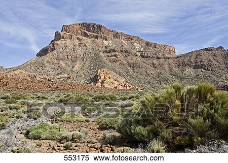 Stock Photography - Rock formations on volcanic landscape, Pico De Teide, El Teide National Park, Tenerife, Canary Islands, Spain . Fotosearch
