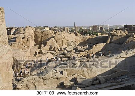 Rock quarries in Aswan, Egypt, high angle view View Large Photo Image Stock Photo - Rock quarries in Aswan, Egypt, high angle view . Fotosearch