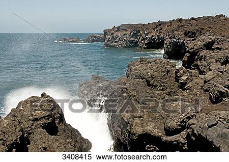 Rocky coast, Playa de Janubio, Lanzarote, Spain View Large Photo Image Stock Photography - Rocky coast, Playa de Janubio, Lanzarote, Spain . Fotosearch