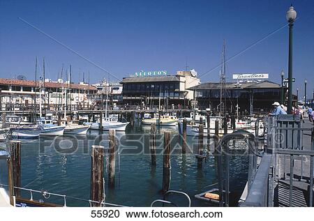 Row of fishing boats in marina, San Francisco, California, USA View Large Photo Image Stock Image - Row of fishing boats in marina, San Francisco, California, USA . Fotosearch