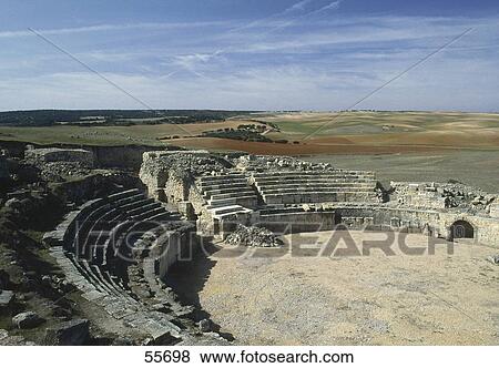 Ruins of Roman Amphitheater, Segobriga, Cuenca, Castilla La Mancha, Spain View Large Photo Image Stock Photo - Ruins of Roman Amphitheater, Segobriga, Cuenca, Castilla La Mancha, Spain . Fotosearch