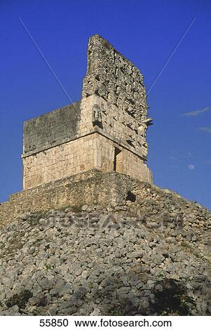Stock Image - Ruins of temple, El Mirador, Labna, Yucatan, Mexico . Fotosearch