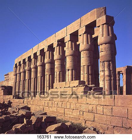 Ruins of temple, Ramesseum, Luxor, Egypt View Large Photo Image Stock Image - Ruins of temple, Ramesseum, Luxor, Egypt . Fotosearch